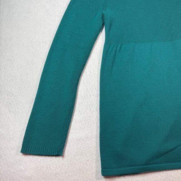 Alfani Lg Cardigan Angora Blend Teal Green Shawl Collar Single Button Closure rd - Picture 14 of 16
